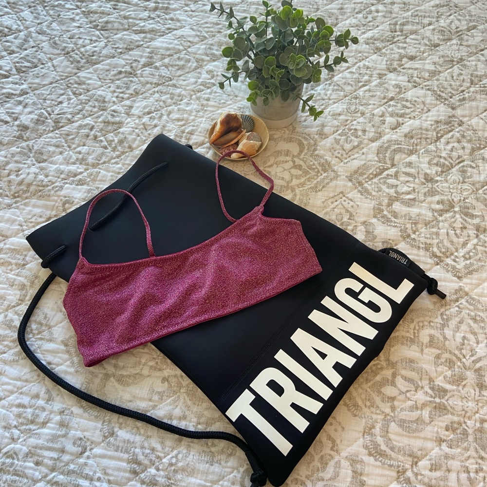NWOT Grape Sparkle Mica Bikini Top